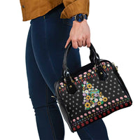 Hippie Xmas Shoulder Handbag Hippie Flower Christmas Tree