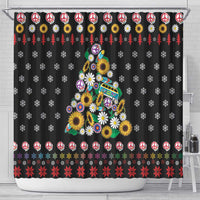 Hippie Xmas Shower Curtain Hippie Flower Christmas Tree