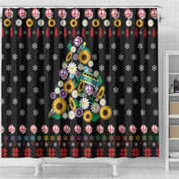 Hippie Xmas Shower Curtain Hippie Flower Christmas Tree