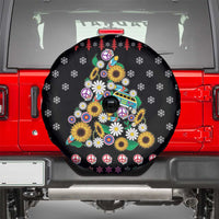 Hippie Xmas Spare Tire Cover Hippie Flower Christmas Tree - Wonder Print Shop