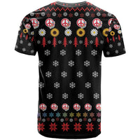 Hippie Xmas T Shirt Hippie Flower Christmas Tree - Wonder Print Shop