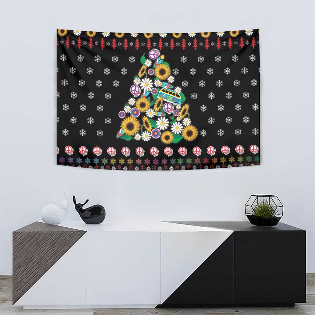 Hippie Xmas Tapestry Hippie Flower Christmas Tree - Wonder Print Shop
