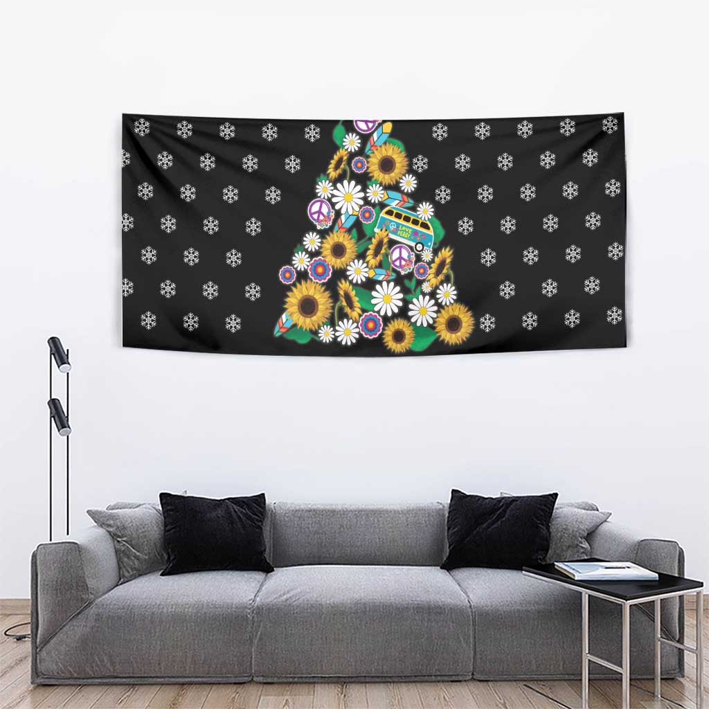 Hippie Xmas Tapestry Hippie Flower Christmas Tree - Wonder Print Shop