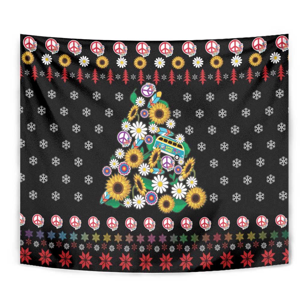 Hippie Xmas Tapestry Hippie Flower Christmas Tree - Wonder Print Shop