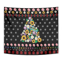 Hippie Xmas Tapestry Hippie Flower Christmas Tree - Wonder Print Shop