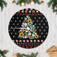 Hippie Xmas Tree Skirt Hippie Flower Christmas Tree - Wonder Print Shop
