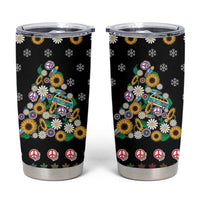 Hippie Xmas Tumbler Cup Hippie Flower Christmas Tree - Wonder Print Shop