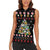 Hippie Xmas Women Sleeveless Polo Shirt Hippie Flower Christmas Tree - Wonder Print Shop