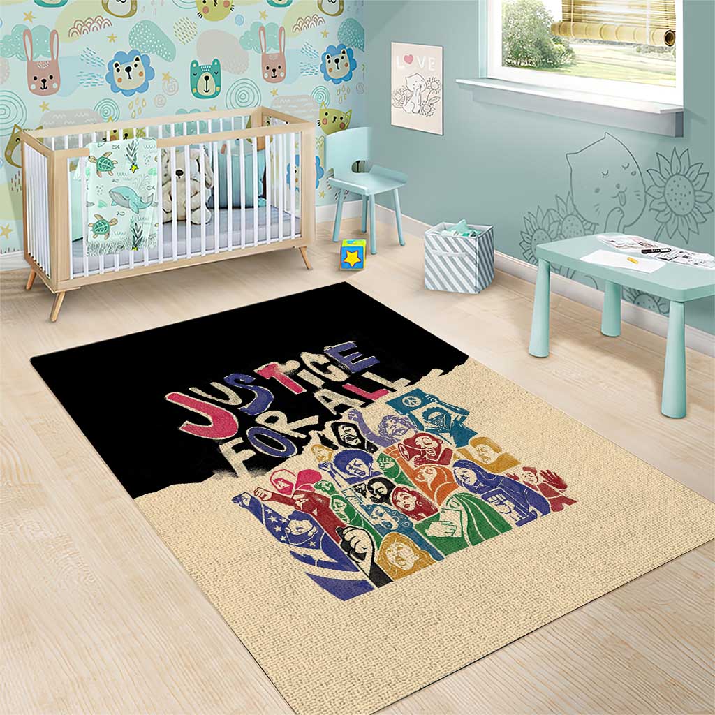 African Stand Firm Justice Now Area Rug