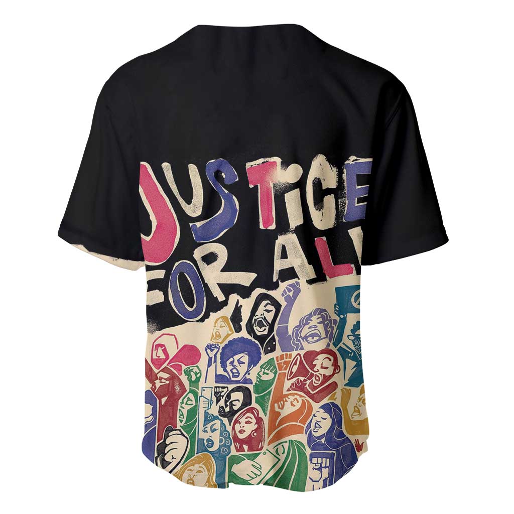 African Stand Firm Justice Now Baseball Jersey