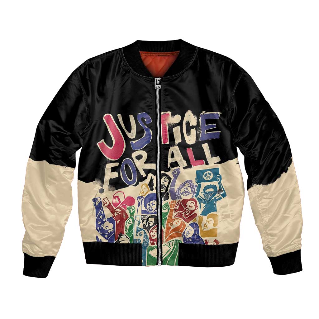 African Stand Firm Justice Now Bomber Jacket
