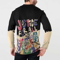 African Stand Firm Justice Now Button Sweatshirt
