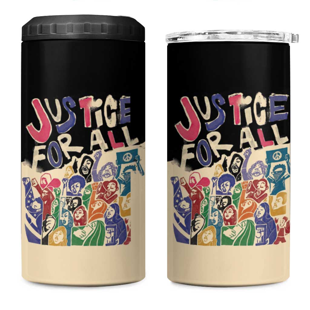 African Stand Firm Justice Now 4 in 1 Can Cooler Tumbler