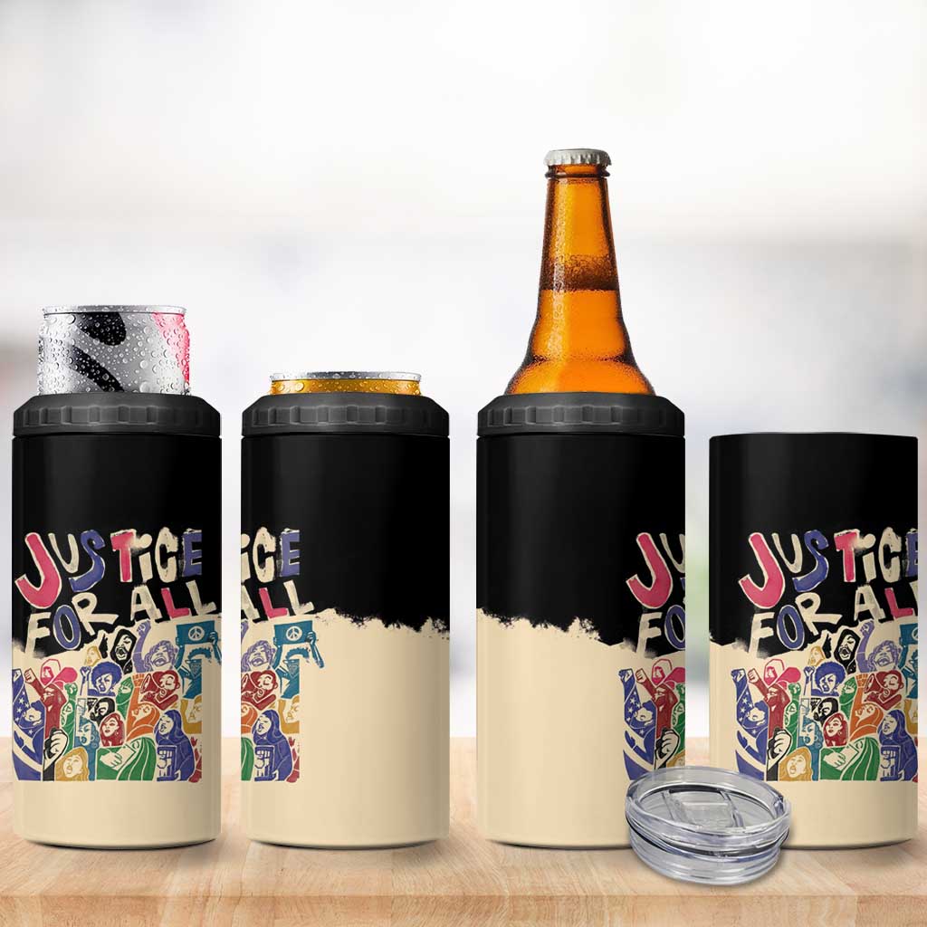African Stand Firm Justice Now 4 in 1 Can Cooler Tumbler