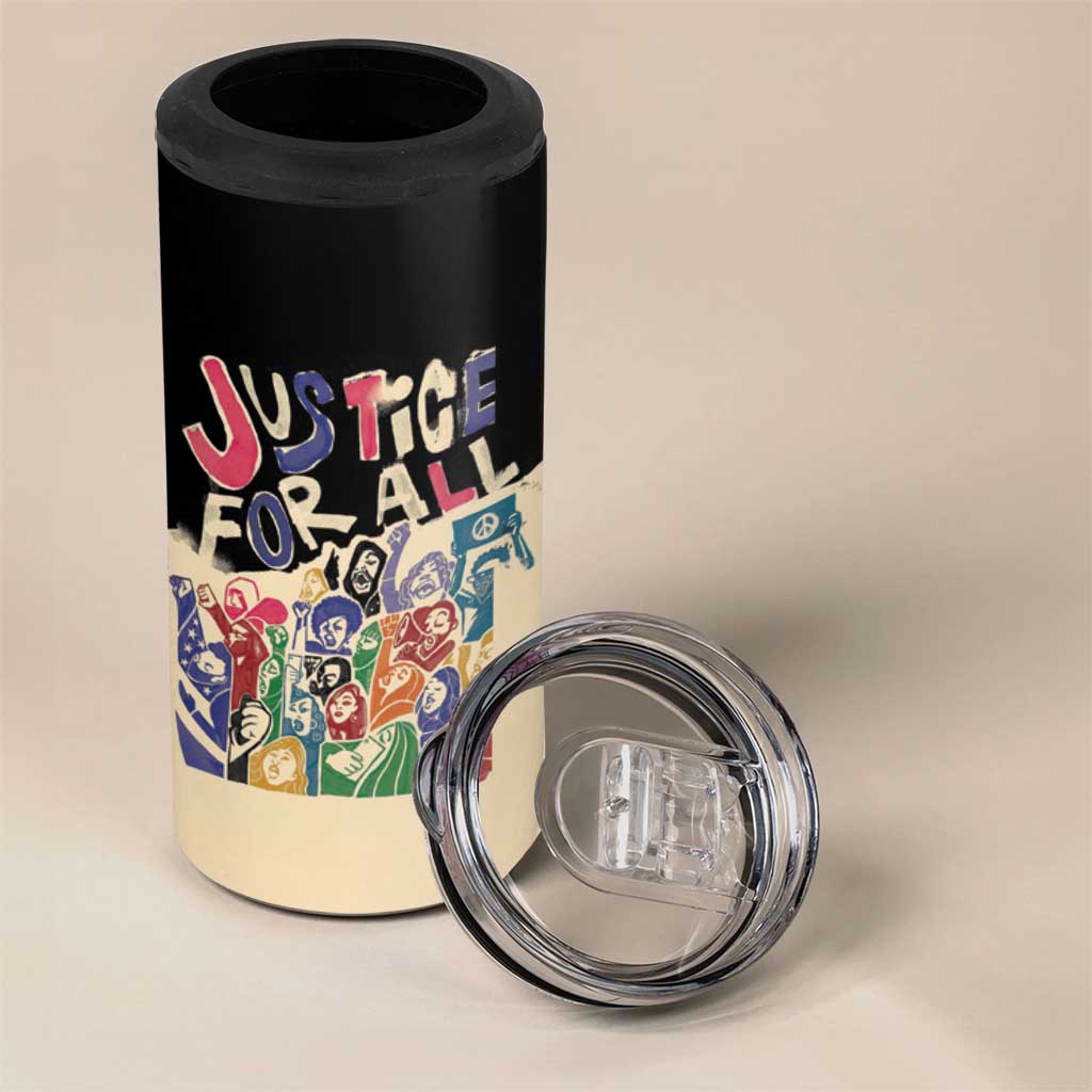 African Stand Firm Justice Now 4 in 1 Can Cooler Tumbler