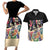 African Stand Firm Justice Now Couples Matching Short Sleeve Bodycon Dress and Hawaiian Shirt