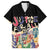 African Stand Firm Justice Now Family Matching Long Sleeve Bodycon Dress and Hawaiian Shirt