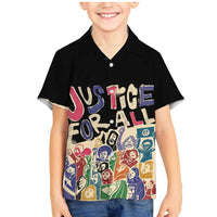 African Stand Firm Justice Now Family Matching Mermaid Dress and Hawaiian Shirt