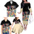 African Stand Firm Justice Now Family Matching Off The Shoulder Long Sleeve Dress and Hawaiian Shirt