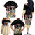 African Stand Firm Justice Now Family Matching Off The Shoulder Long Sleeve Dress and Hawaiian Shirt