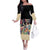 African Stand Firm Justice Now Family Matching Off The Shoulder Long Sleeve Dress and Hawaiian Shirt