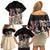 African Stand Firm Justice Now Family Matching Off Shoulder Short Dress and Hawaiian Shirt