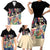 African Stand Firm Justice Now Family Matching Short Sleeve Bodycon Dress and Hawaiian Shirt