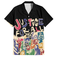 African Stand Firm Justice Now Family Matching Short Sleeve Bodycon Dress and Hawaiian Shirt