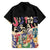 African Stand Firm Justice Now Family Matching Short Sleeve Bodycon Dress and Hawaiian Shirt