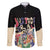 African Stand Firm Justice Now Family Matching Short Sleeve Bodycon Dress and Hawaiian Shirt
