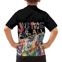 African Stand Firm Justice Now Family Matching Tank Maxi Dress and Hawaiian Shirt