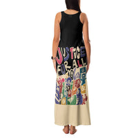 African Stand Firm Justice Now Family Matching Tank Maxi Dress and Hawaiian Shirt
