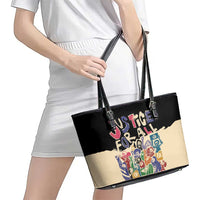 African Stand Firm Justice Now Leather Tote Bag