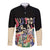African Stand Firm Justice Now Long Sleeve Button Shirt