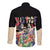 African Stand Firm Justice Now Long Sleeve Button Shirt