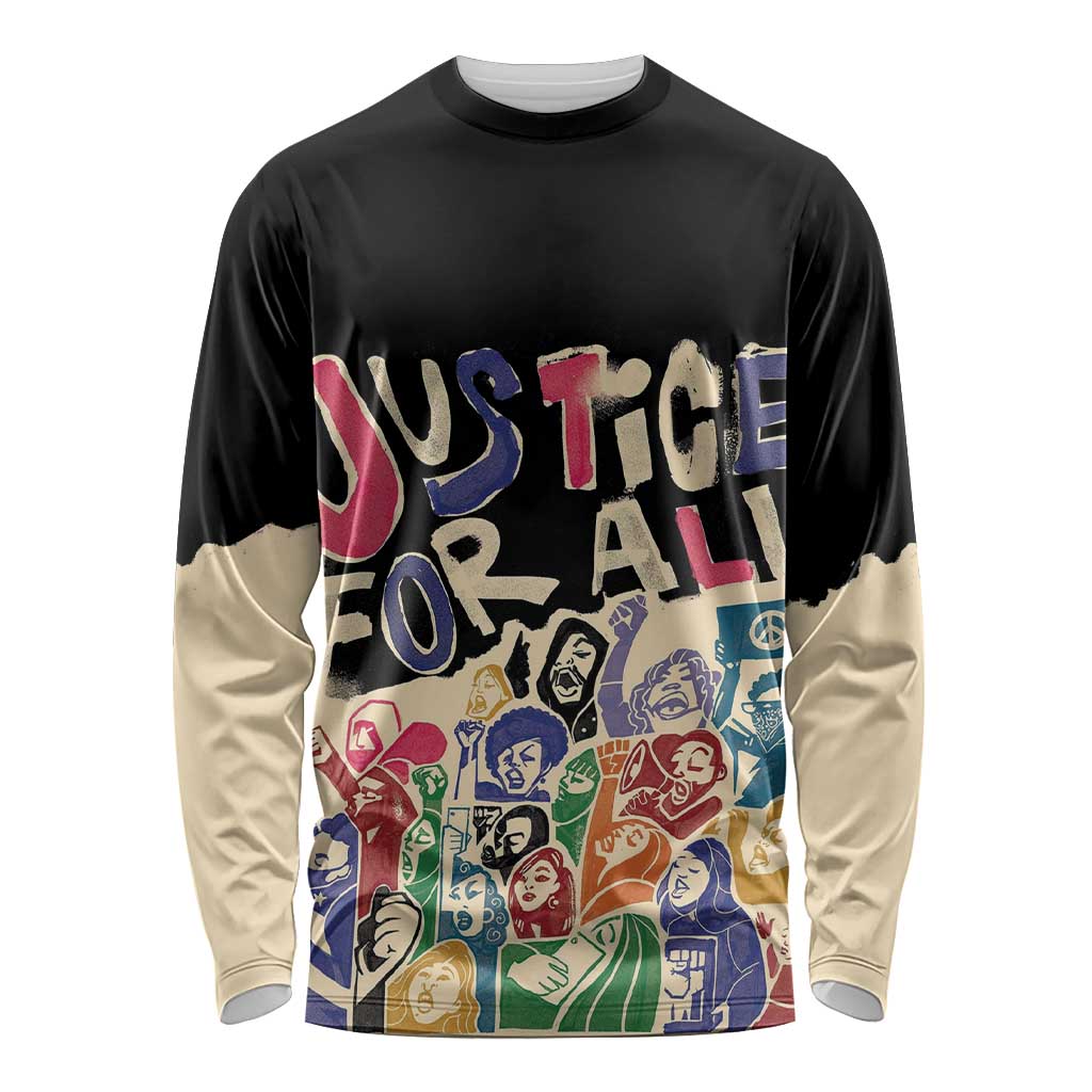 African Stand Firm Justice Now Long Sleeve Shirt
