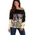 African Stand Firm Justice Now Off Shoulder Sweater