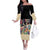 African Stand Firm Justice Now Off The Shoulder Long Sleeve Dress