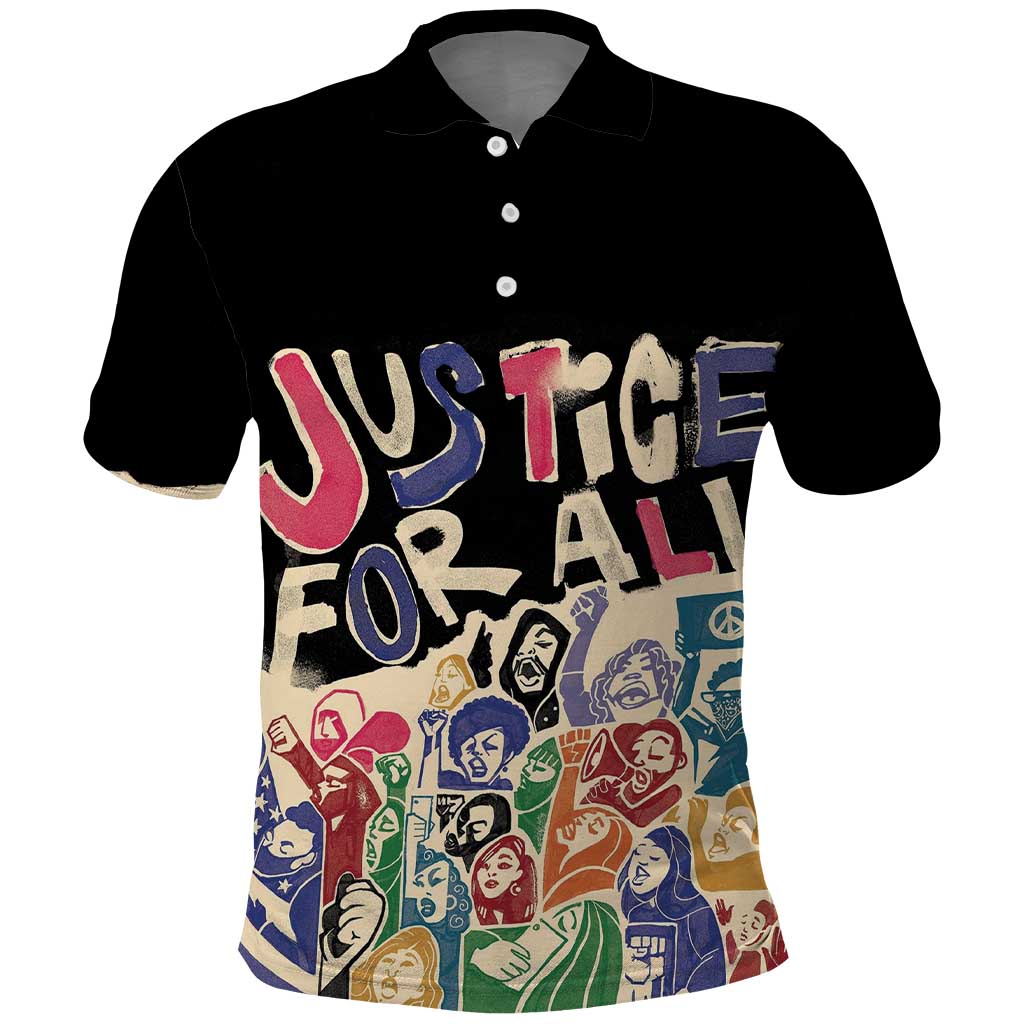 African Stand Firm Justice Now Polo Shirt