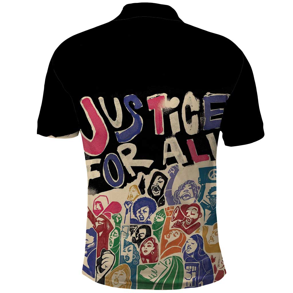 African Stand Firm Justice Now Polo Shirt