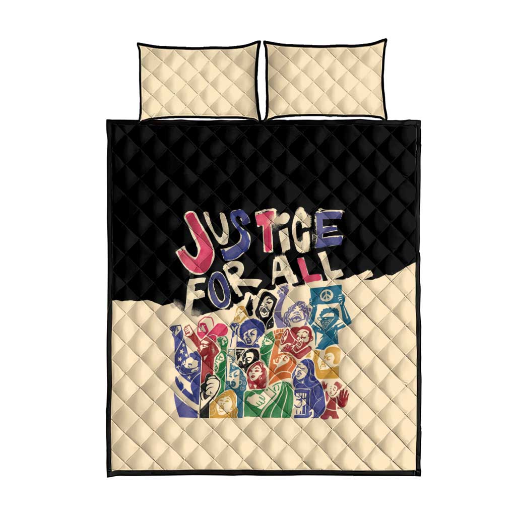 African Stand Firm Justice Now Quilt Bed Set