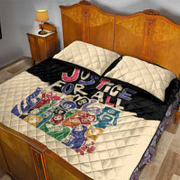 African Stand Firm Justice Now Quilt Bed Set