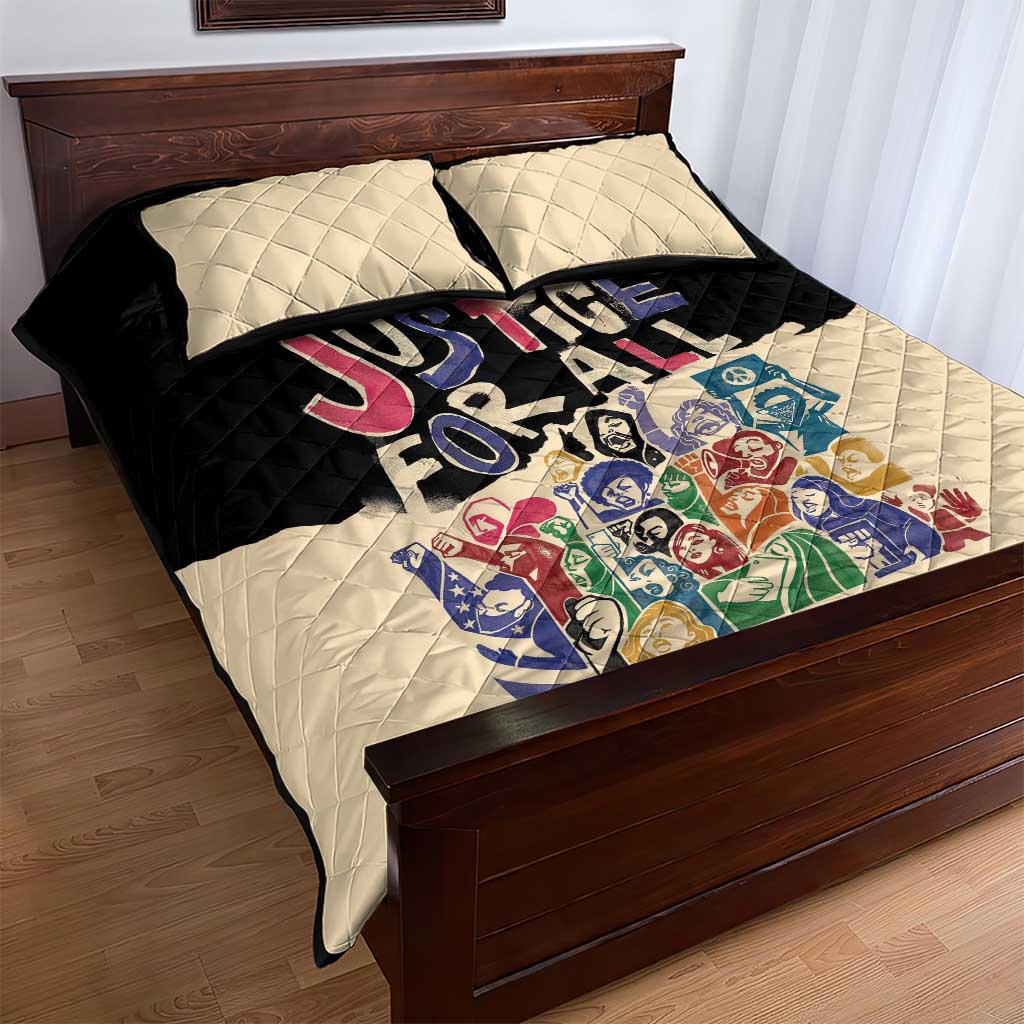 African Stand Firm Justice Now Quilt Bed Set