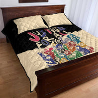 African Stand Firm Justice Now Quilt Bed Set