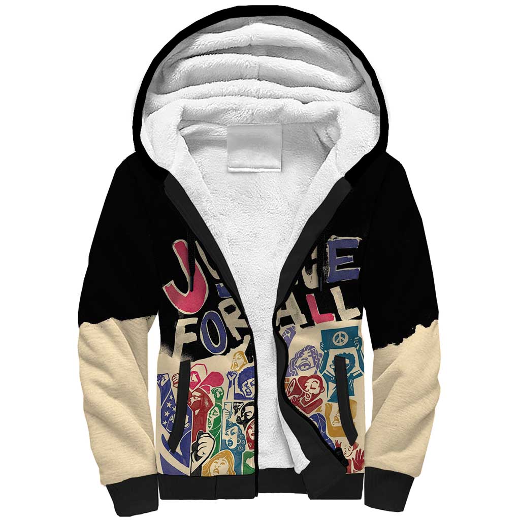 African Stand Firm Justice Now Sherpa Hoodie
