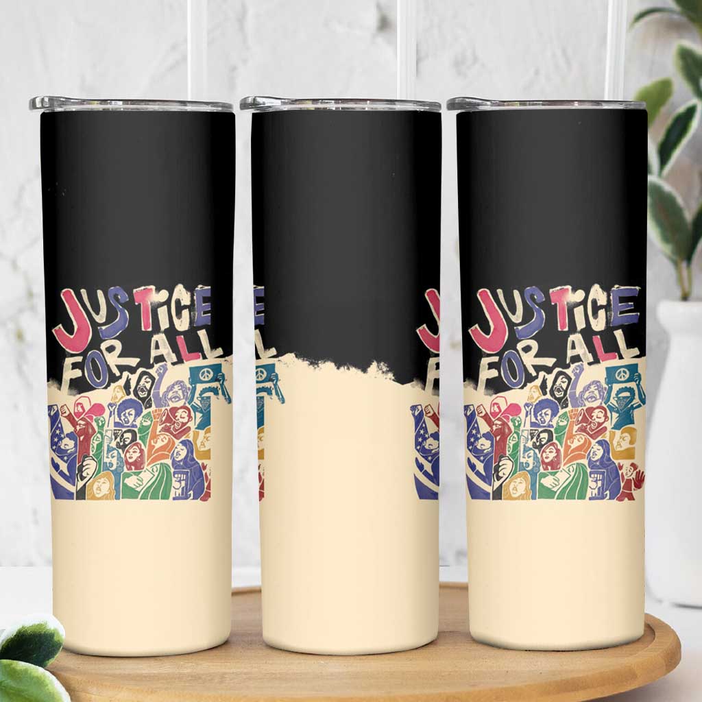 African Stand Firm Justice Now Skinny Tumbler