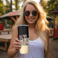 African Stand Firm Justice Now Skinny Tumbler