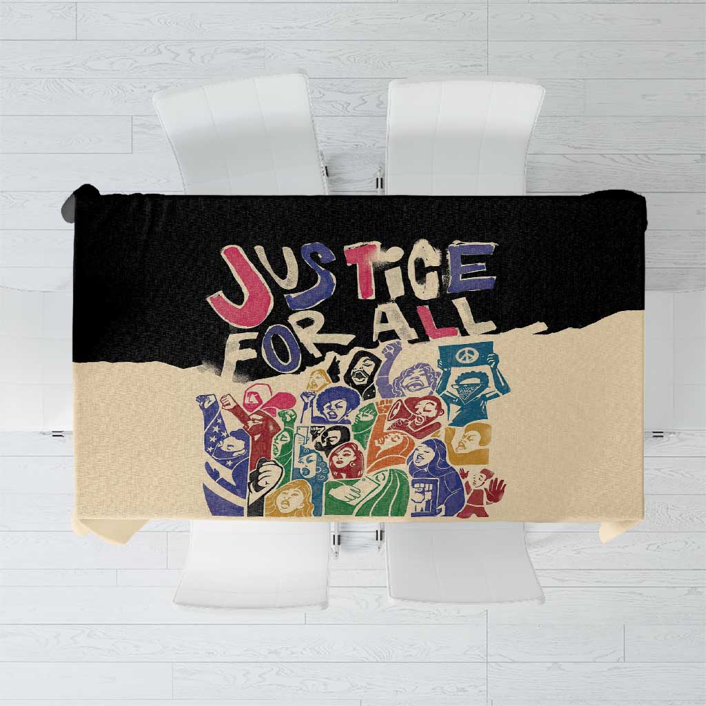 African Stand Firm Justice Now Tablecloth