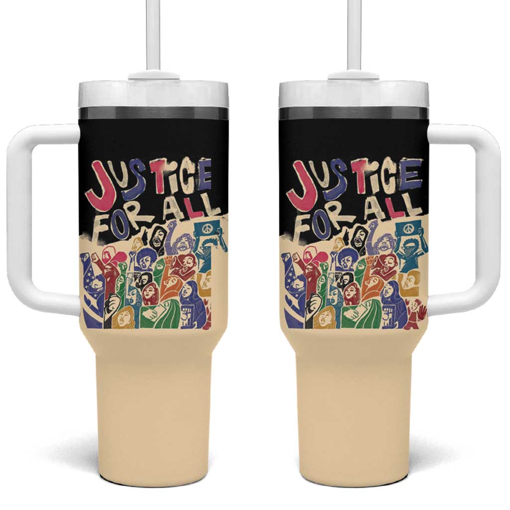 African Stand Firm Justice Now Tumbler With Handle