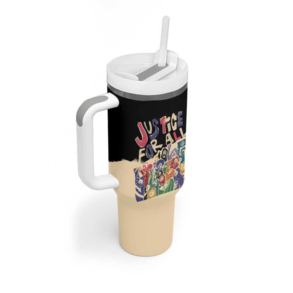 African Stand Firm Justice Now Tumbler With Handle